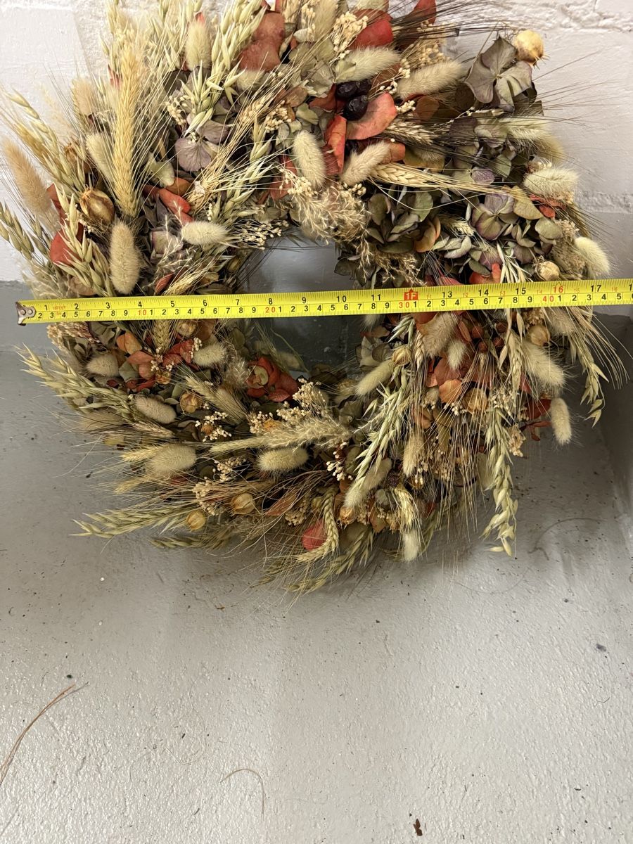 Tutte le decorazioni: Getrockneter Blumenkranz, Herbstfarben, 43 cm Durchmesser, – Nuovo e nell'imballaggio originale da Kloten venduto da Dada666 1