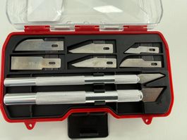 Präzisionsmesser-Set, 8-teilig, 8x Klingen & 2x Halter, Neu