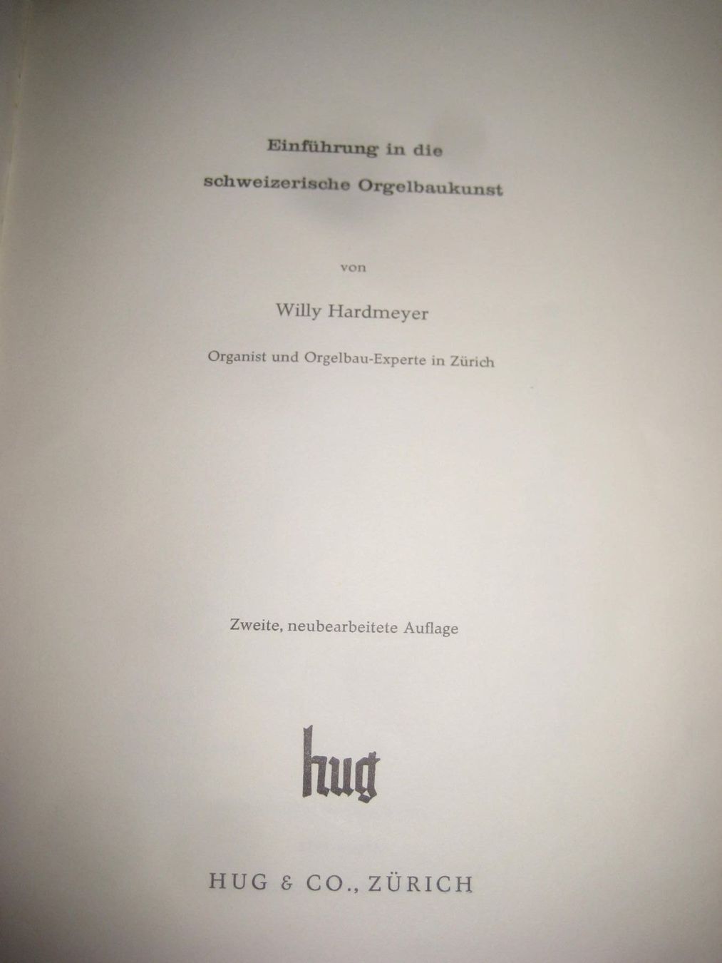 Bücher: EINFÜHRUNG  IN DIE  OGELKUNST – Gebraucht aus Uster von flocke1 1