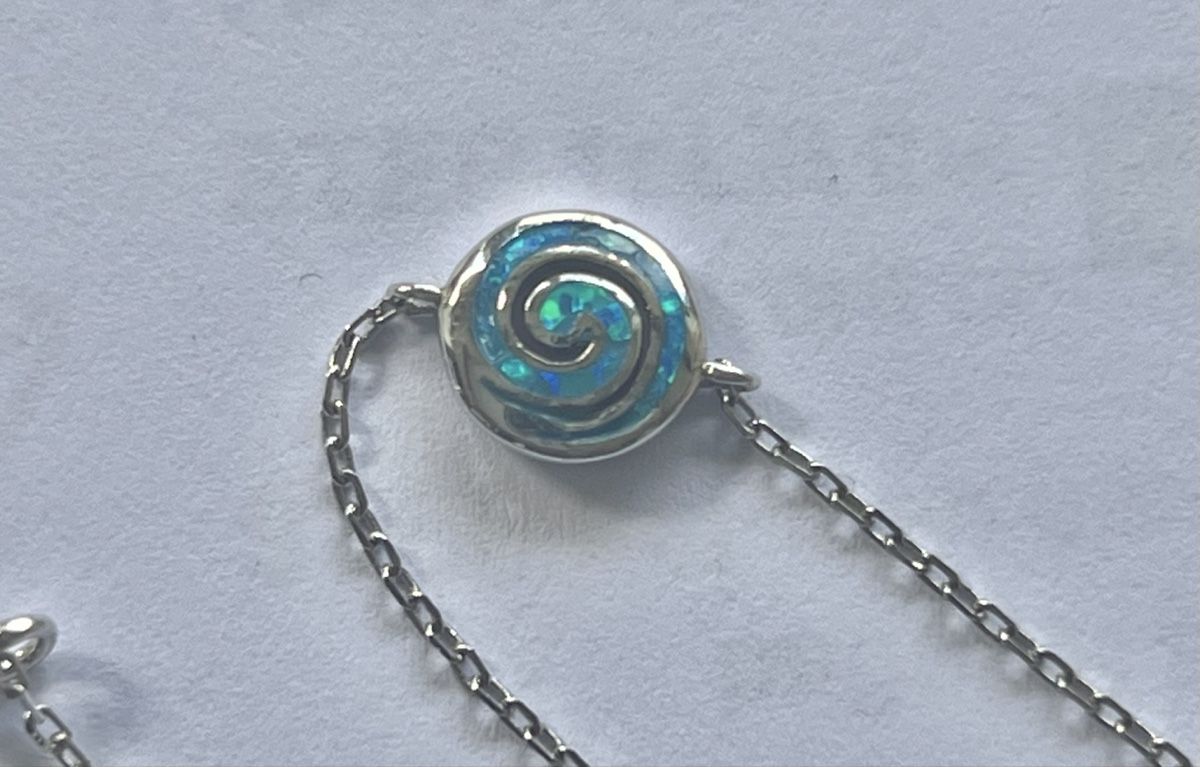 Bracciali & Braccialetti: Bracelet argent fin 925 opale bleue spirale chic – Usato da Chavornay venduto da MD_77