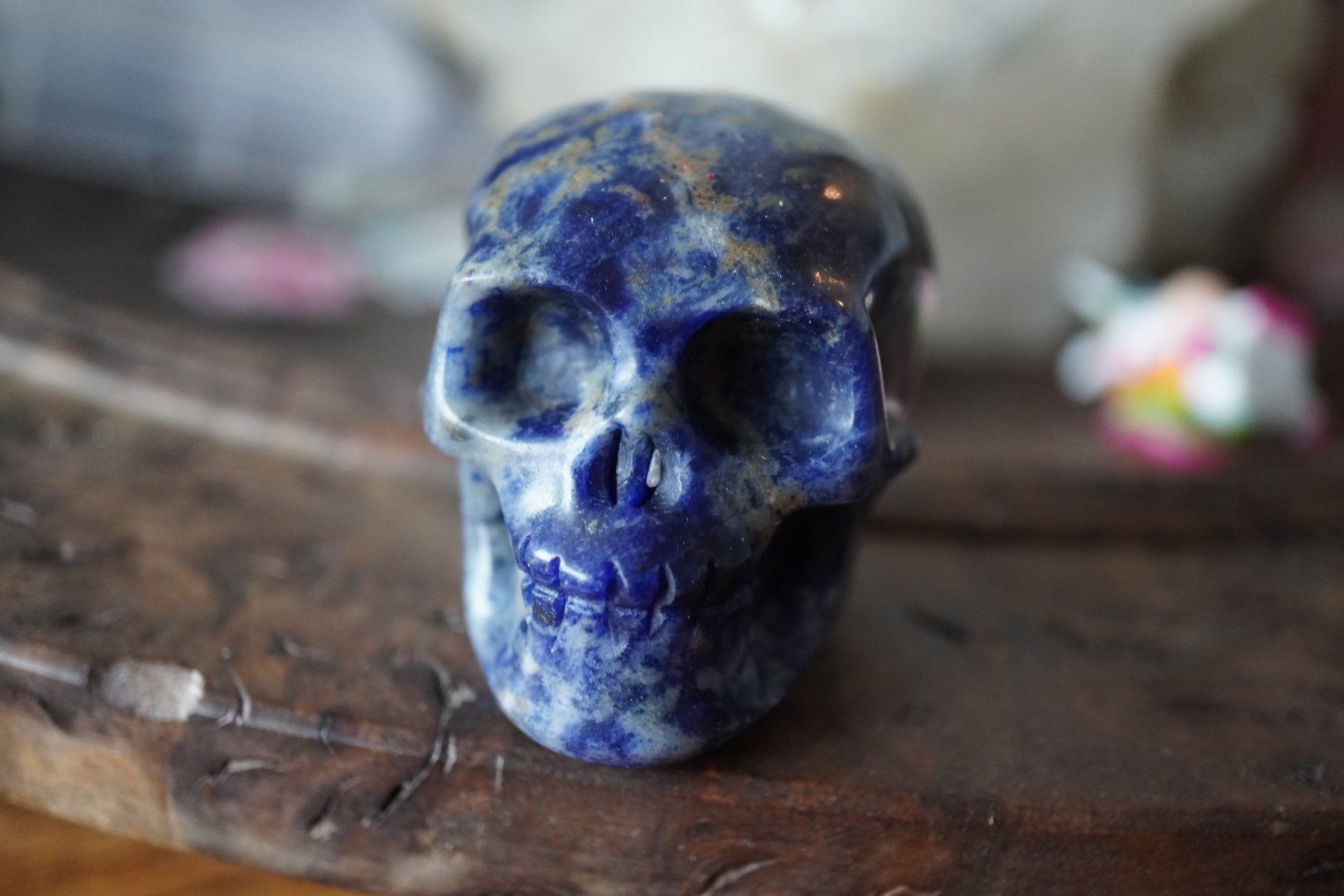 Minerali & Pietre curative: Dumortierit     Skull     "TOPSTONE" – Nuovo e nell'imballaggio originale da Eschenbach SG venduto da topstone 2