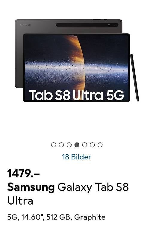 Tablet PC: TAB S8 Ultra 5G mit Tastatur – Usato da Kestenholz venduto da fiatsubi