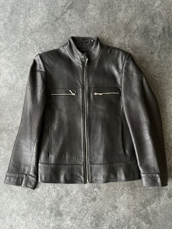 TENGYANG Damen Lederjacke - Größe S