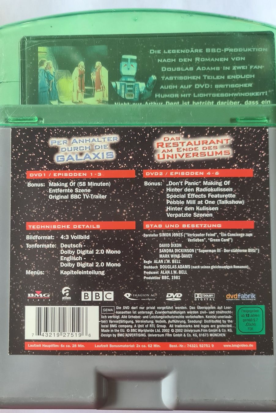 Tutti i DVDs: Per Anhalter durch die Galaxis - DVD Set – Usato da Uerkheim venduto da Justi.y 4