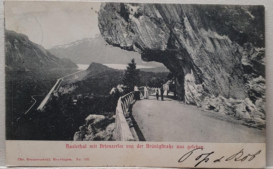 Ansichtskarten: BRÜNIGSTRASSE - 1902 - Haslethal mit Brienzersee – Gebraucht aus Delémont von Domdom1