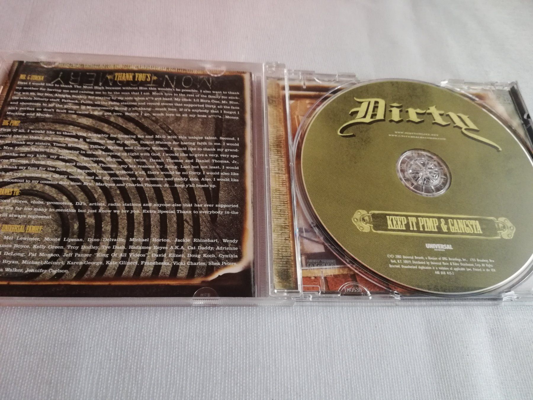 CDs: DIRTY - KEEP IT PIMP & GANSTA – D'occasion à Bern par Vinylsound.ch 2