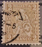 Sitzende Helvetia Nr. 44 Faserpapier Kat. 40.- 