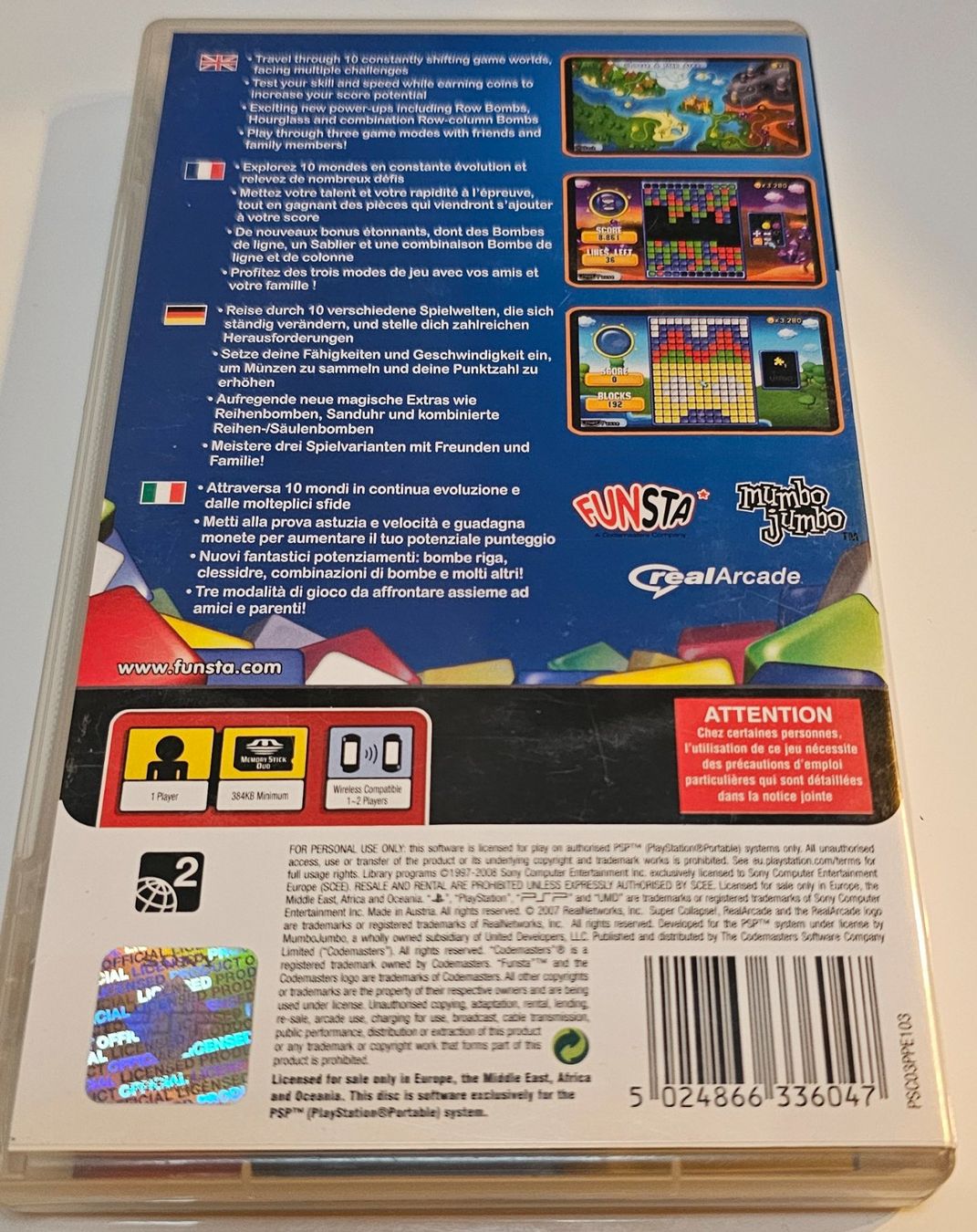 Sony Spiele: PSP Spiel - Super Collapse 3 – Gebraucht aus La Garde von The_Hammer76 1