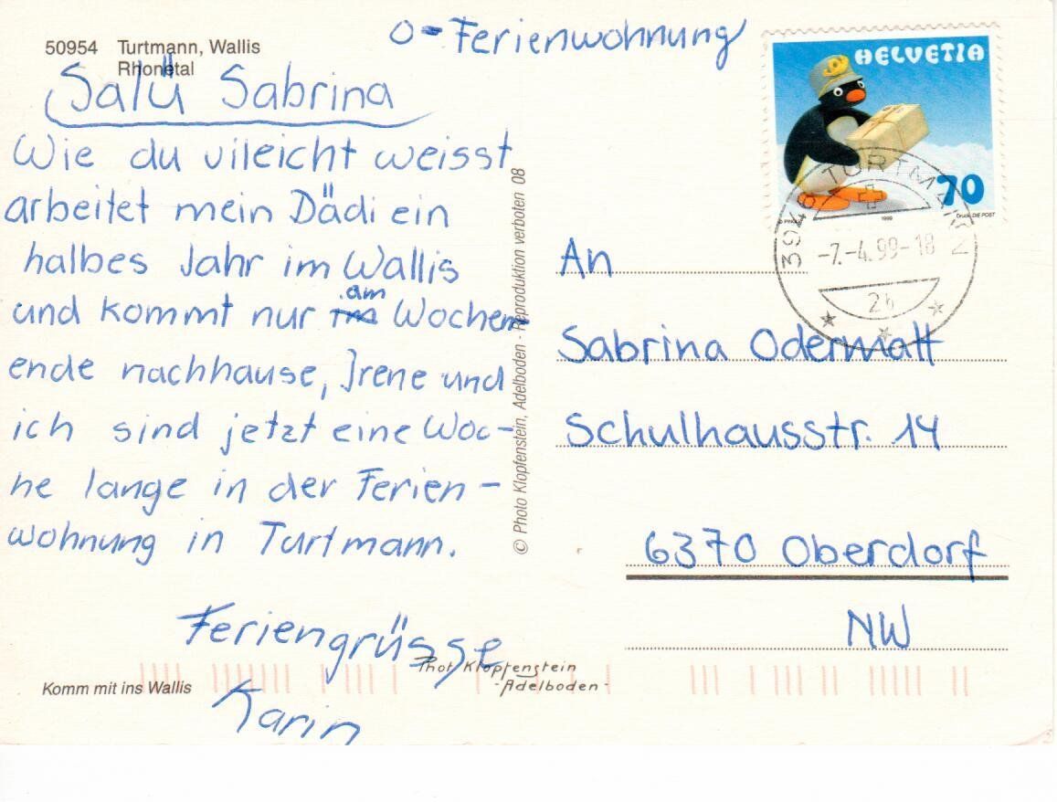 Cartoline postali: Turtmann – Usato da Wolhusen venduto da Curver9 1