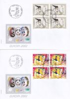 Lot 6 Briefe FDC 4er Block  4x 2002 + 1x 2008