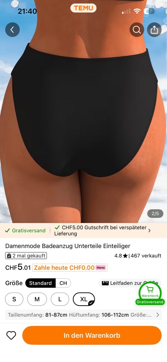 Costumi da bagno & Bikini: Badehose Grösse XL neu mit Schnalle – Nuovo e nell'imballaggio originale da Zürich venduto da kiwi1994 1