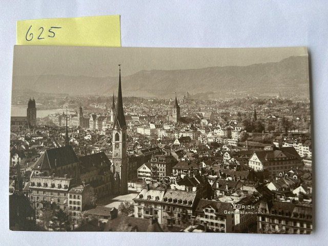 Ansichtskarten: Alte Ansichtskarte Zürich Generalansicht – Gebraucht aus Niederwil AG von dahu75