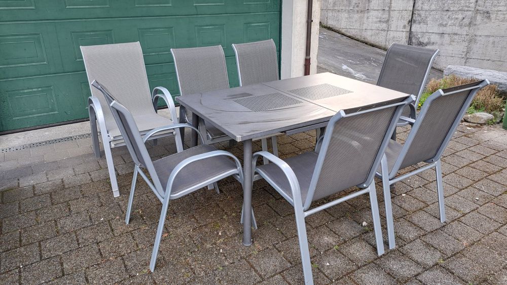 Gartentisch RoyalGarden aus Aluminium, ausziehbar, 8 Stühle Kaufen