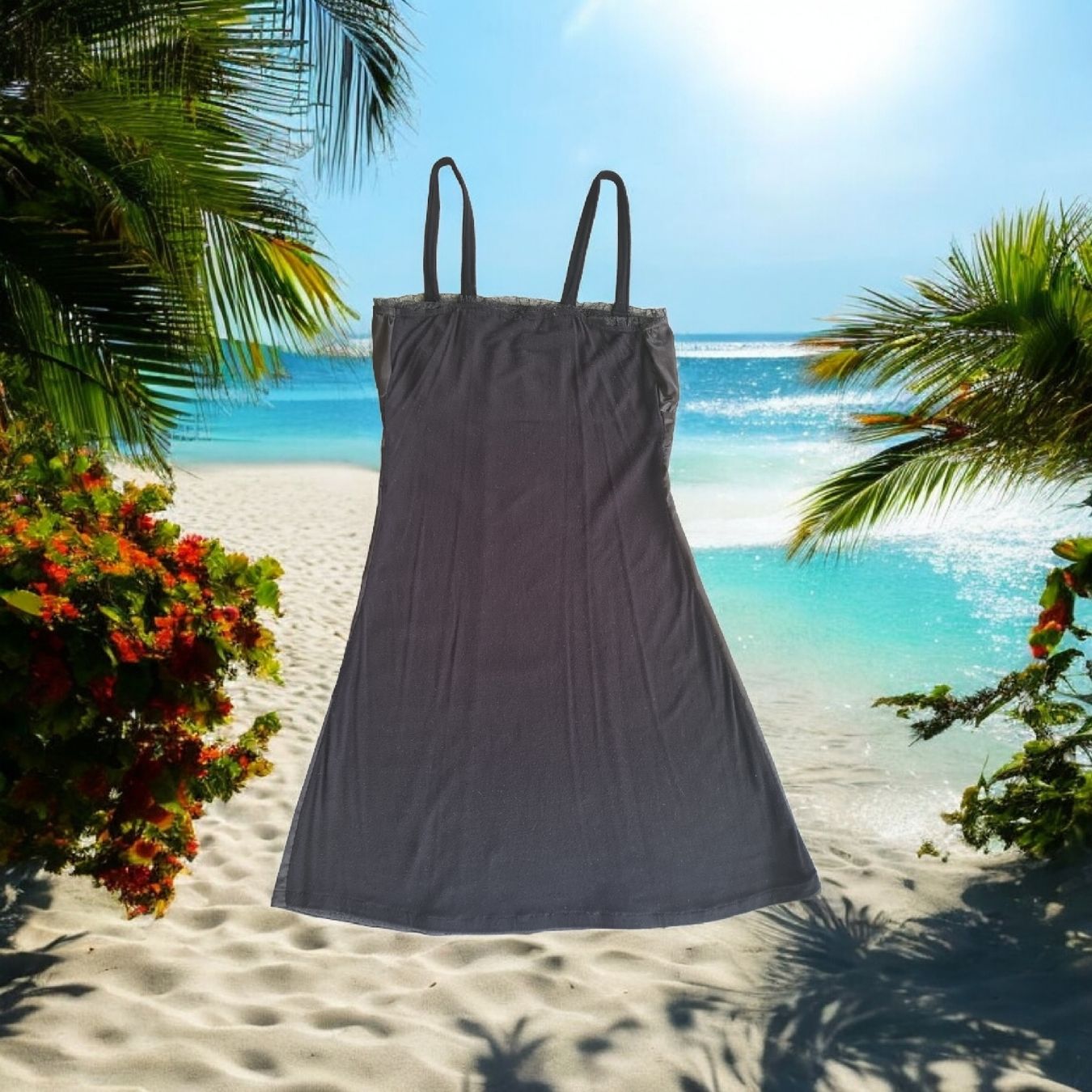 Vestiti: Robe noire (36)Satinée devant/Dos Jersey(Envoi 2fr) – Usato da Etoy venduto da MyStyleMyMode 1