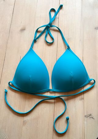 Bikini Oberteil /BH geformt,Neckholder,türkis,NEU,Gr.L