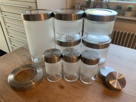 IKEA Set mit 8 Vorratsdosen aus Glas