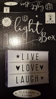 Light Box mit vielen Buchstaben