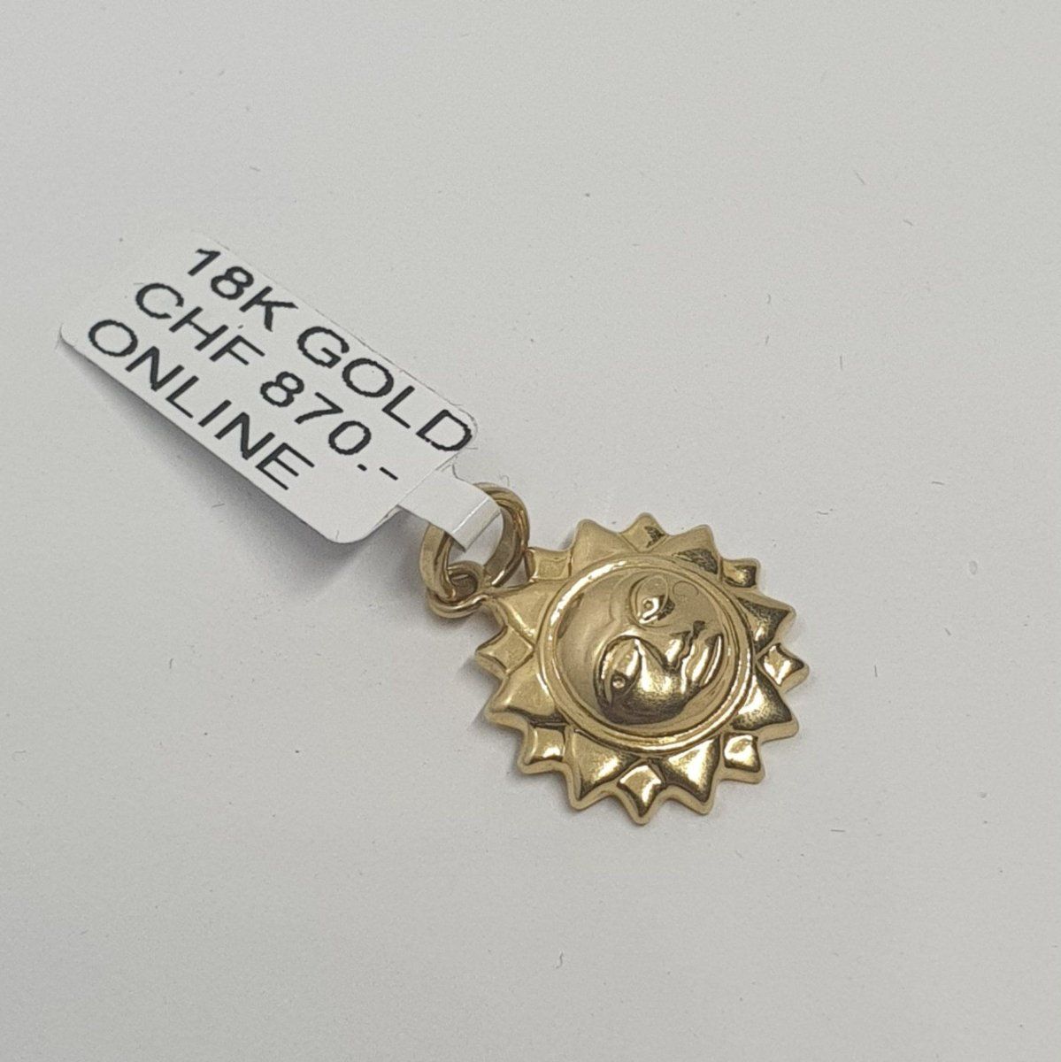 Ciondoli: Echt 18K Gold - Sonne Anhänger – Usato da Luzern venduto da Goldhaus-Luzern