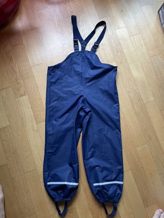 Regenhose Matschhose Gr. 122-128 dunkelblau