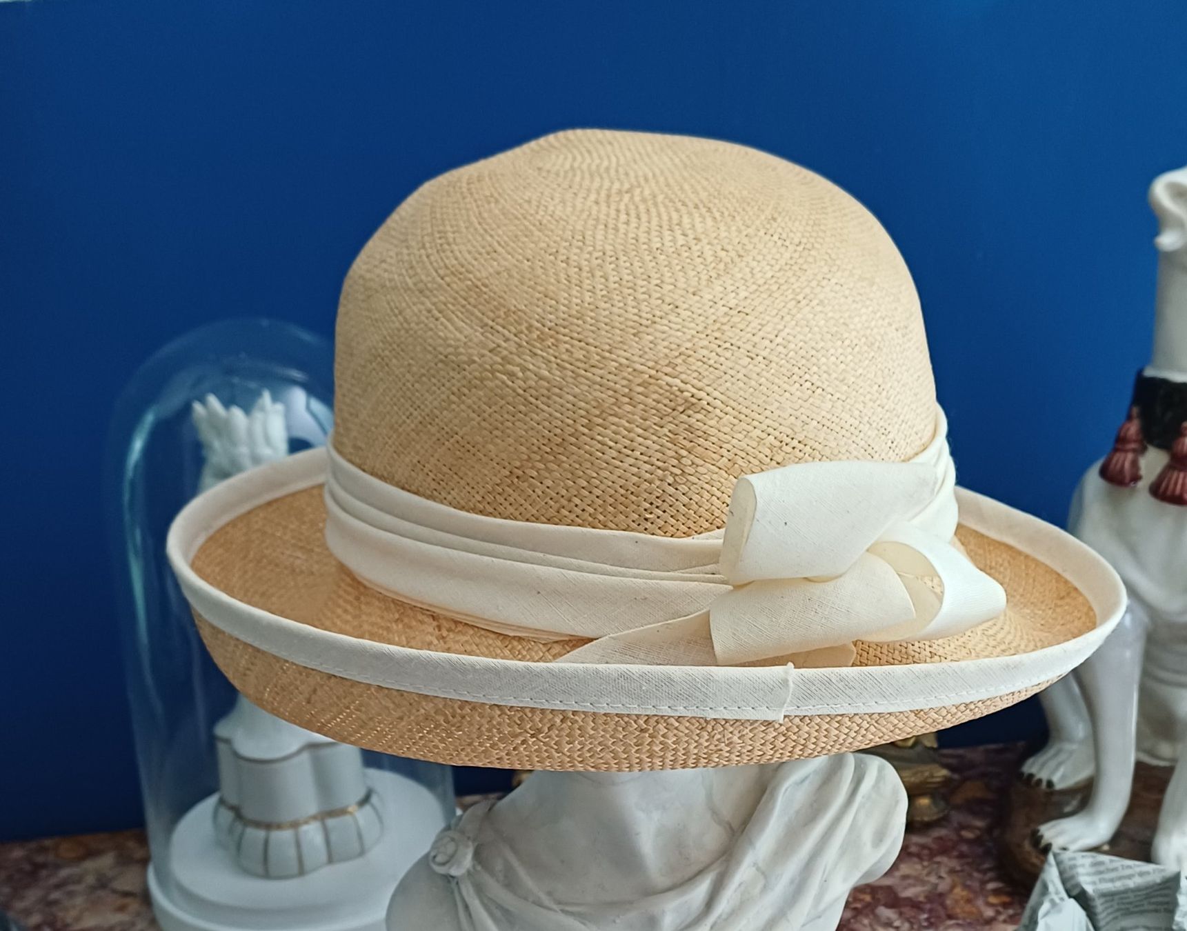 Copricapi, berretti & cappellini: Klassisch eleganter Sommerhut Gr.56/ 57 – Usato da Romanshorn venduto da Hanibal424 1