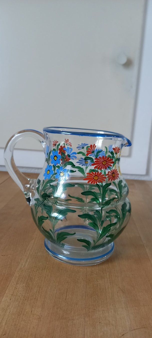 Geschirrsets: glas krug mit gläser,handbemalt – Neu (gemäss Beschreibung) aus Höri von bsc_68fw 4