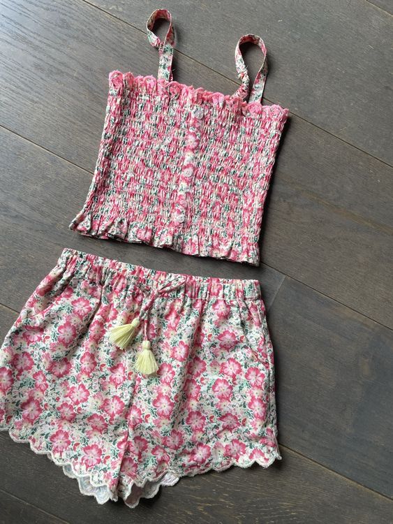 Vêtements Fille 12 Ans SoLu DAY8 Ensembles Ete Enfant Fille 3-12 Ans Du00e9bardeur Gilet Sans Manches Col Halter Et Pantalon Jambe Large Fluide Ado Fille Chic Et U00e9lu00e9gant Tailleur Pas Cher Confortable