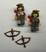 2 LEGO Ritter Figuren mit Bögen Pfeil und Köcher 🏹