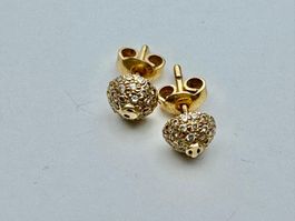 Edle 750er Gold-Ohrstecker mit 75 Diamant-Brillanten