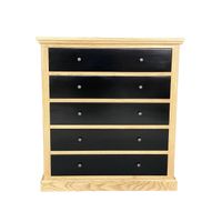 Elegante Designer-Kommode aus Massivholz – Schwarz & Natur