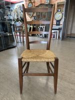 Vintage Tessinerstuhl aus Massivholz mit original Strohgefle