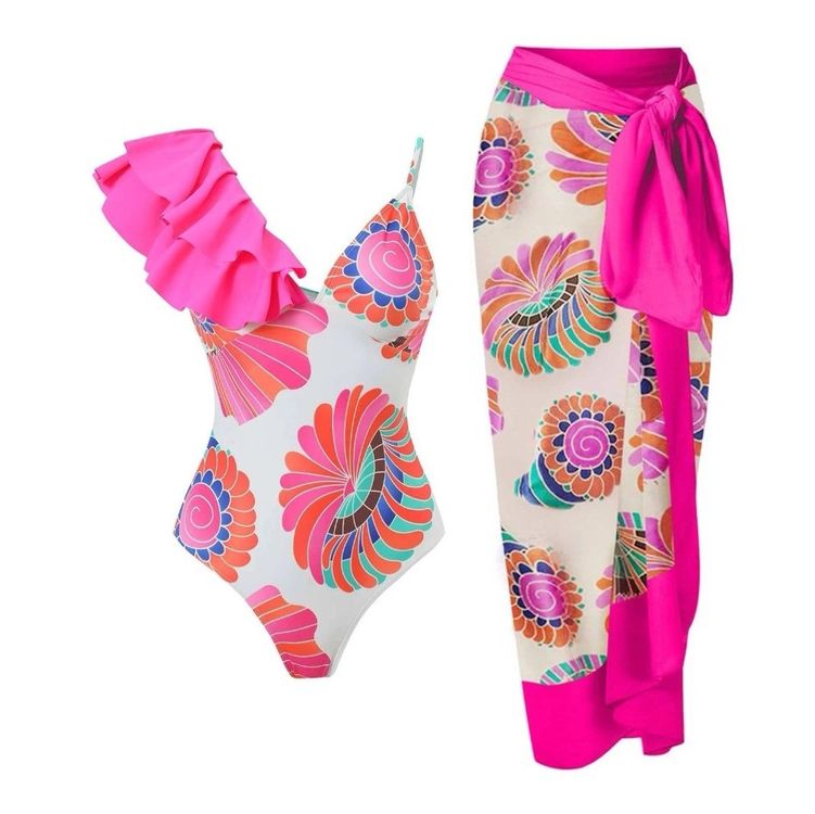 Gehäkelter Badeanzug Einteilig - Blumen Häkelmuster Mit Polsterung