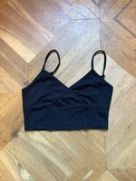 Schwarzes Crop Top, Sommer Oberteil in Grösse S