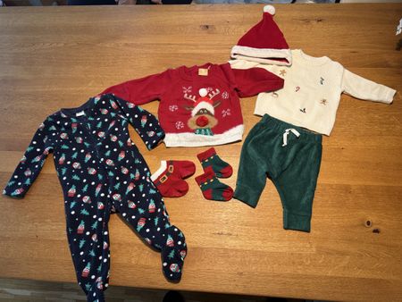 Baby Weihnachten Kleider Set, Grösse 62/68, Top Zustand!