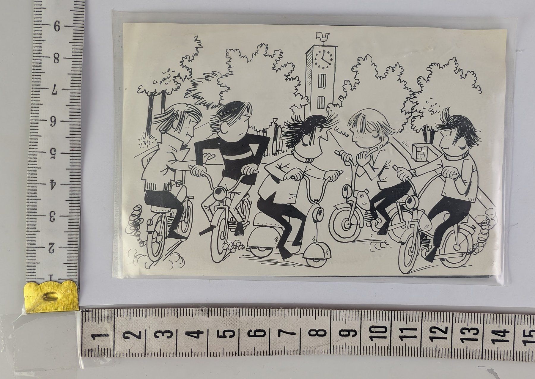 Foto & Immagini: Druckerplatte mit Cartoon von Werner Büchi "Altersheim" +... – Usato da Zürich venduto da axolottchen 3
