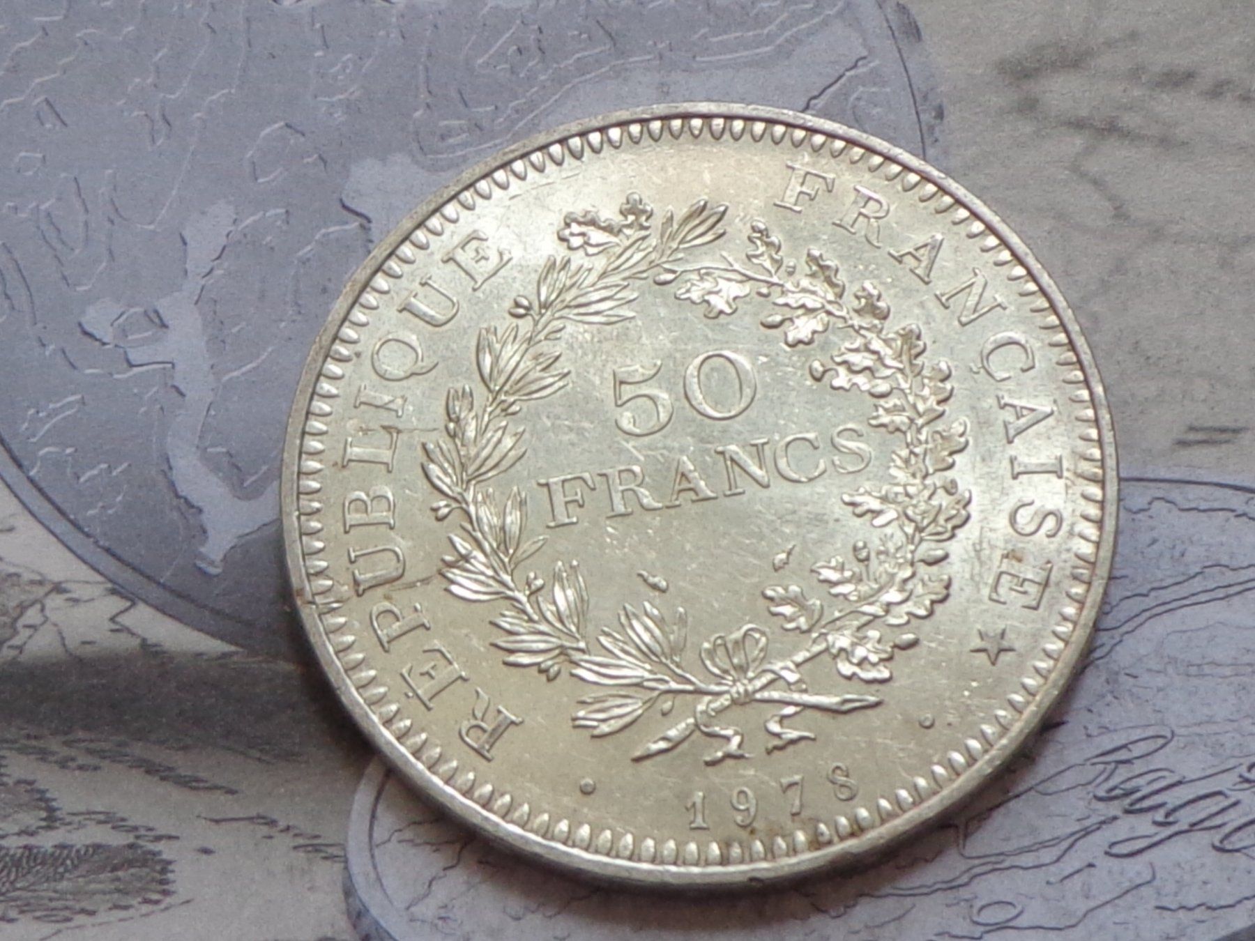 Tutti le monete: 50 francs 1978 "Hercule" République Française – Usato da Pully venduto da UCA01