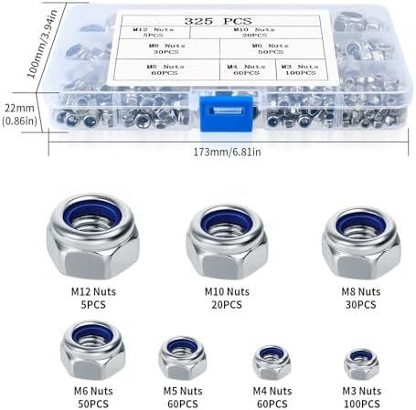 Componenti elettronici: Sicherungsmuttern M3,M4,M5,M6,M8,M10,M12 Sortiment – Nuovo e nell'imballaggio originale da Hundwil venduto da Mr.Wong 2
