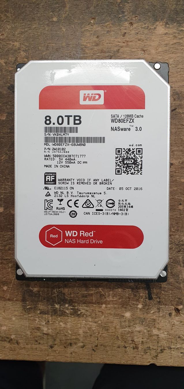 Western Digital Disques durs: WD Red Nas 8.0TB – D'occasion à St-Maurice par hamster71