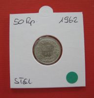50 Rappen 1962, stempelglanz ( grüne Markierung )