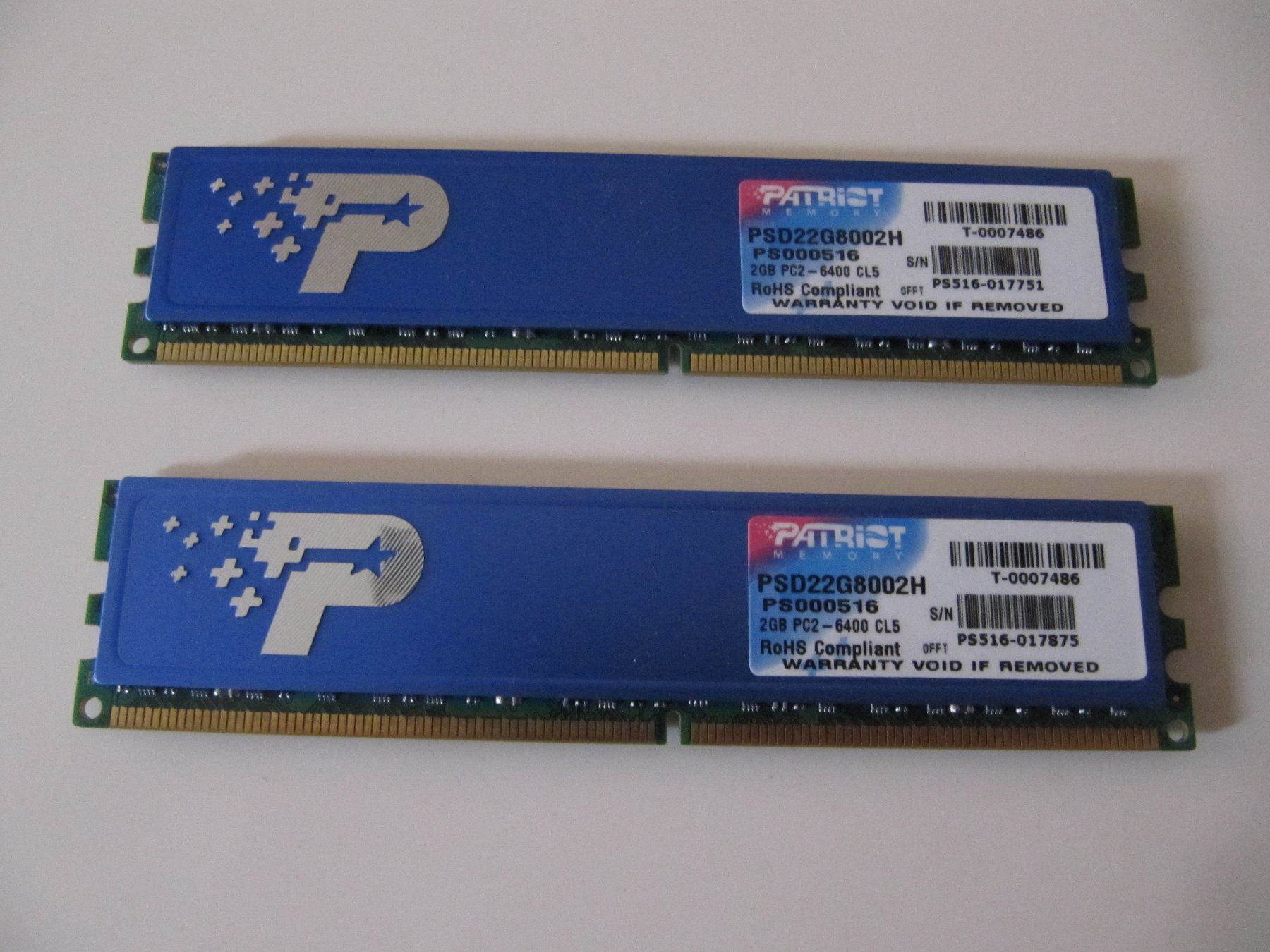 Corsair Memoria / RAM: Patriot Memory PSD22G8002H  "GB PC2 – Usato da Basel venduto da Ruben2210