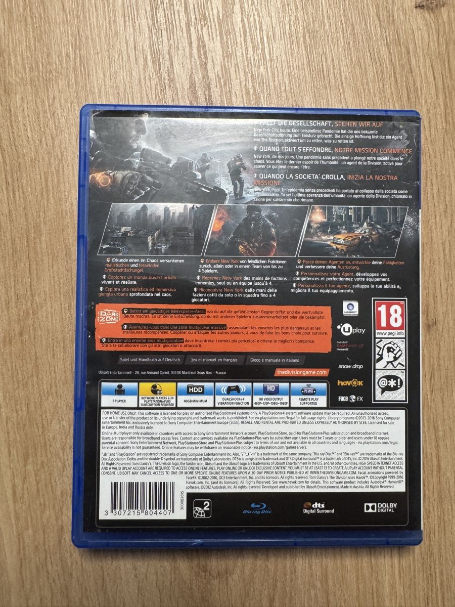 Sony Spiele: PS4 Spiel Tom Clancys The Division – Gebraucht aus Biberist von etesummer 1