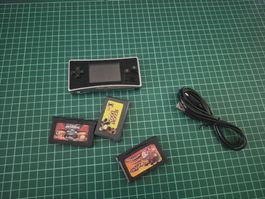 Nintendo Game Boy Micro with 3 Games and Cable