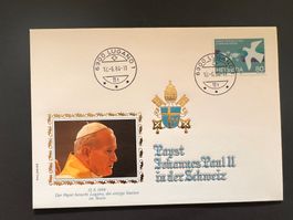 Philswiss Spezialcouvert Papst Paul II in CH 1984  (R576)