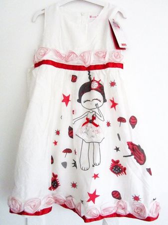 Mädchen Kleid Mit Tüll Rosen Gr. 11 (120-130)