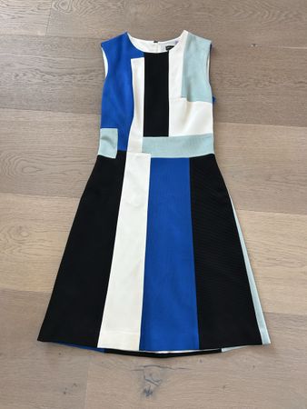 Kleid  Karen Millen Gr. 36 blau weiss schwarz