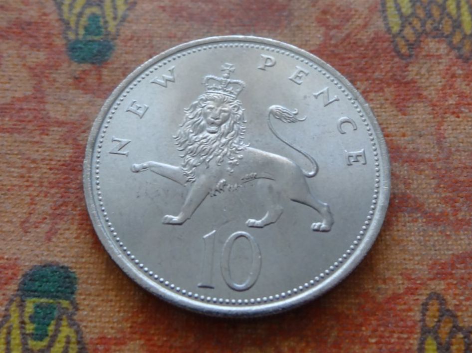 Alle Münzen: ROYAUME-UNI  10 Pence  1968 – Gebraucht aus Romanel-sur-Lausanne von Swift13 1