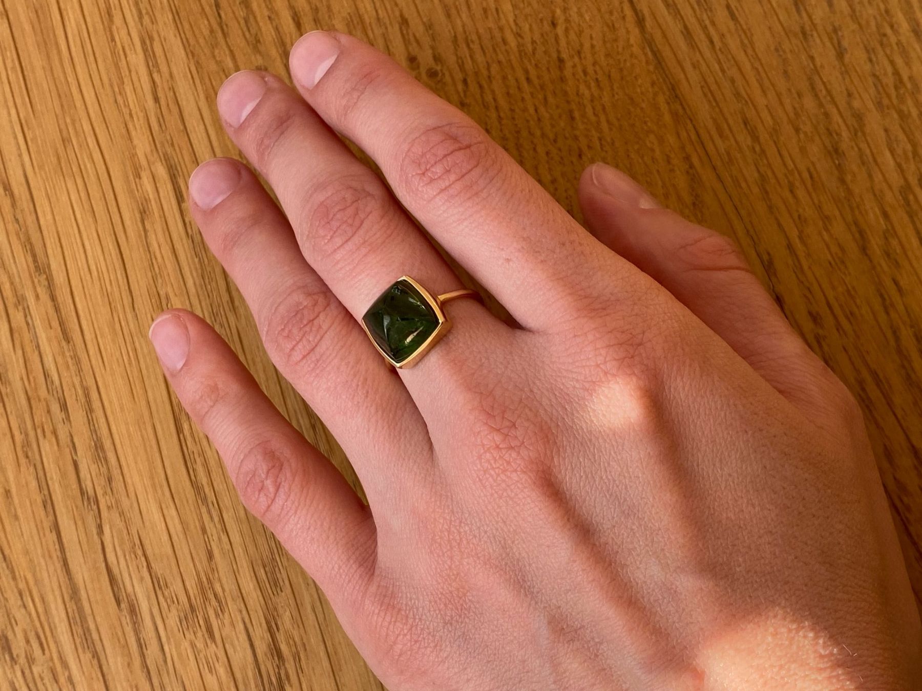 Olga Ribler Anelli: Goldring mit Turmalin – Usato da Bern venduto da Blu_Bern 5