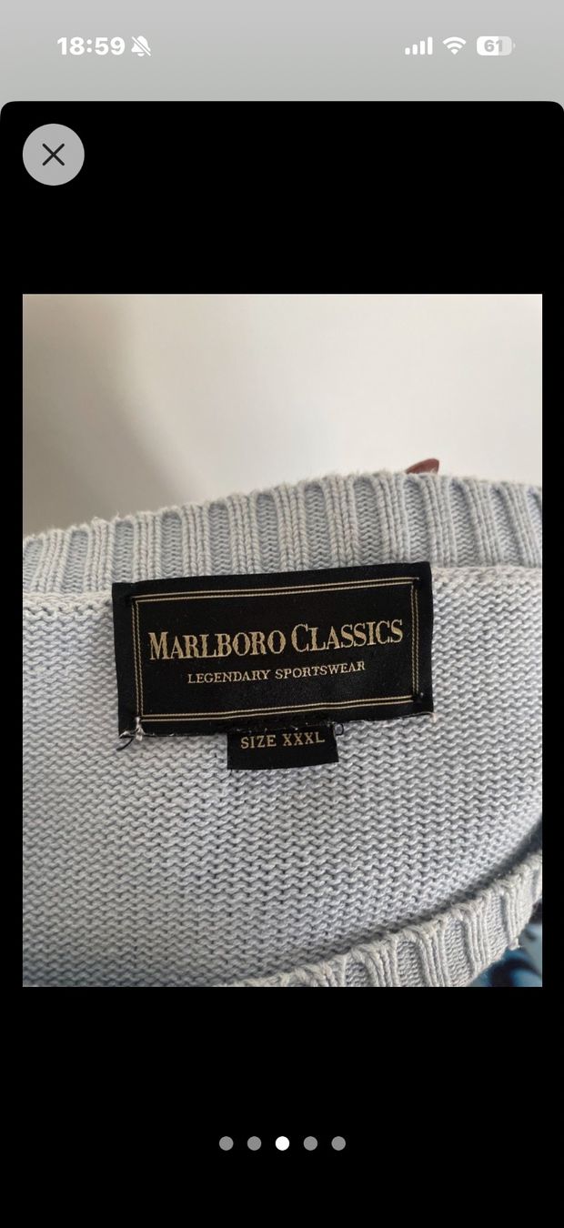 Marlboro Maglioni & Felpe: Pull maille bleu ciel - XXXL – Usato da Neirivue venduto da naz_z28w 2