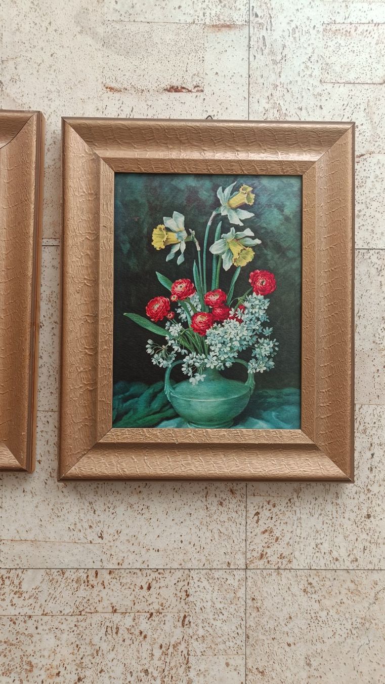 Poster & Bilder: Zwei Blumenbilder mit Goldrahmen – Gebraucht aus Belp von selinez123 1