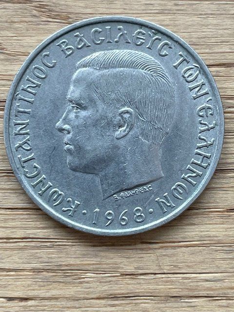 Alle Münzen: Münze 10 Griechische Drachmen 1968 – Gebraucht aus Herisau von ErWi9100