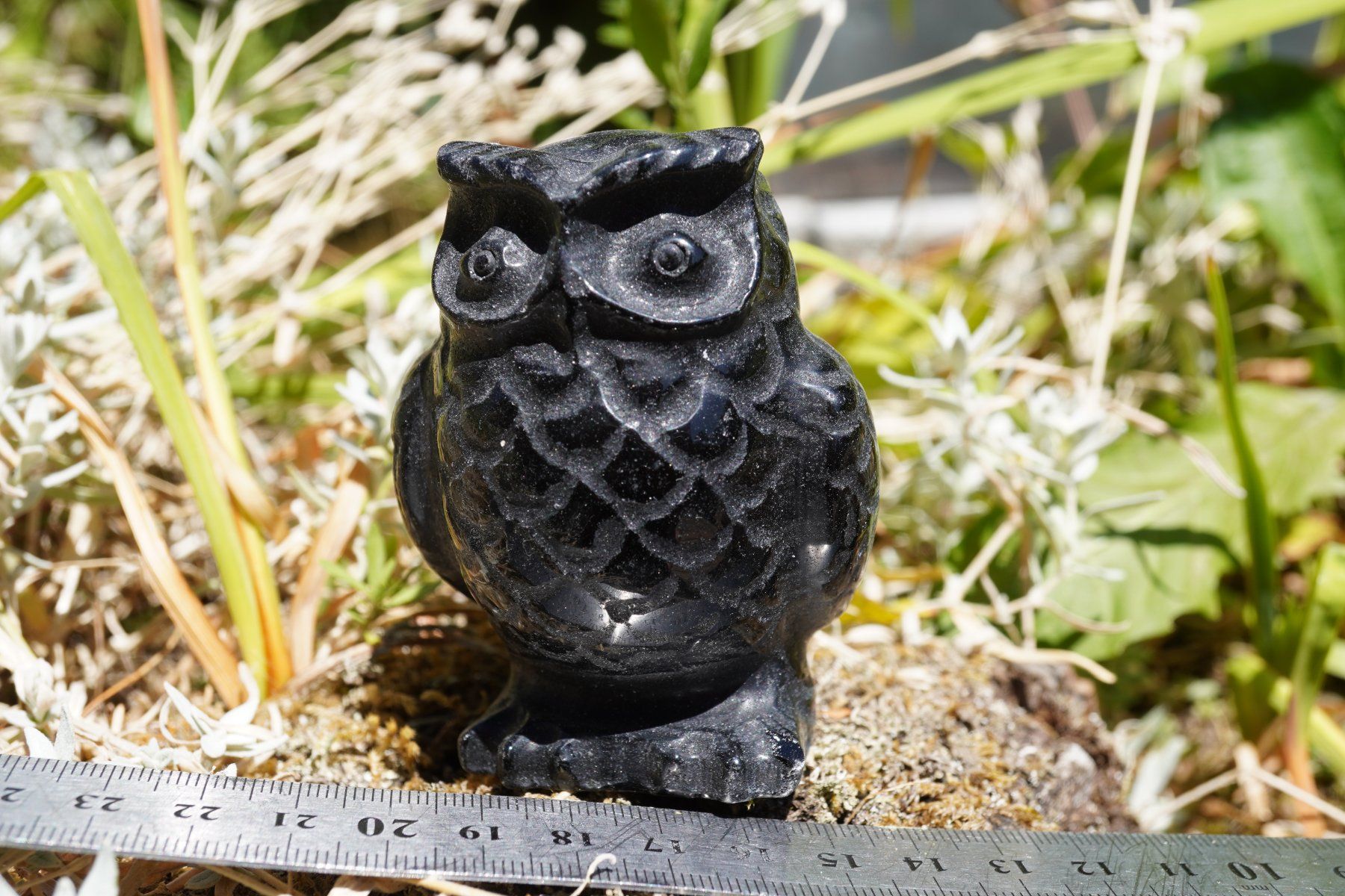 Minerali & Pietre curative: Eule  Obsidian    8cm x 5cm  Räumung    (1) – Nuovo e nell'imballaggio originale da Eschenbach SG venduto da topstone 2